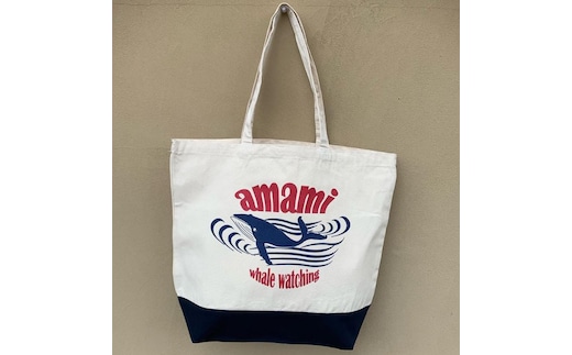 ホエールウォッチングAMAMIトートバックとステッカーのセット A101-001