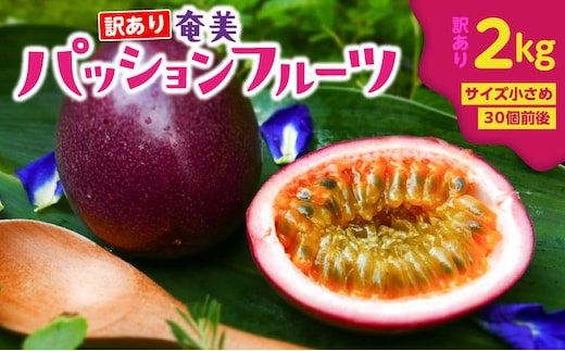 【2026年先行予約】奄美パッションフルーツ 訳あり品 2kg（30個前後） A135-005
