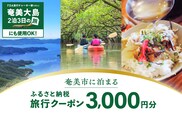 【直行チャーター便ツアーにも使える！】奄美市に泊まるふるさと納税旅行クーポン【3,000円分】　A184-001