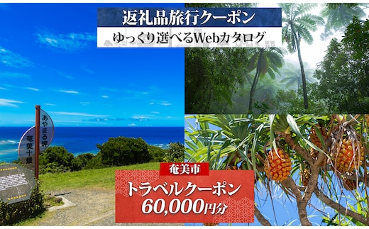 【奄美大島ツアー】鹿児島県奄美市の対象施設で使えるJTA旅行クーポン（60,000円分） A188-001