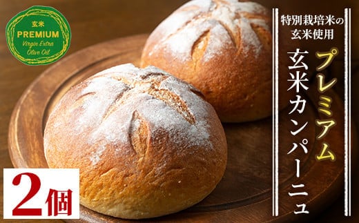 Z5-03 プレミアム玄米カンパーニュセット(2個) ふるさと納税 伊佐市 特産品 自社栽培 玄米 カンパーニュ パン【やまびこの郷】