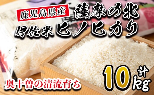 A7-01 薩摩の北、伊佐米ヒノヒカリ(5kg×2袋・計10kg) ふるさと納税 伊佐市 特産品 米 お米 白米 精米 都度精米 ひのひかり 新鮮 冷めても美味しい【興農産業】