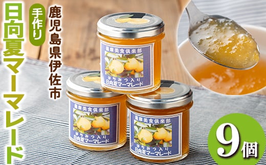 isa550 手作りはちみつ入り日向夏マーマレード(計9個・各140g)ふるさと納税 伊佐市 特産品 日向夏 加工食品 果物 フルーツ 詰め合わせ 果肉 柑橘 低糖 ハンドメイド ジャム ギフト【薩摩美食倶楽部】