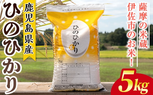 isa807 鹿児島県産ひのひかり(5kg) 国産 鹿児島県 米 お米 白米 伊佐米 【赤崎農園】