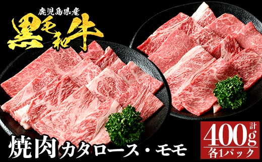 a1122-A 鹿児島県産 黒毛和牛 食べ比べ焼肉セット 計400g (カタロース・モモ)【ナンチク】姶良市 黒毛和牛 和牛 牛肉 国産 鹿児島県産 肩ロース もも 焼肉 焼き肉 BBQ バーベキュー 食べ比べ セット 冷凍