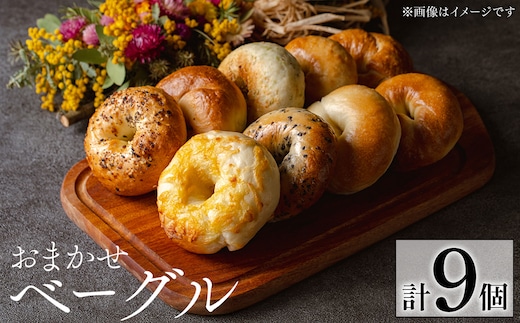 a1098 おまかせベーグルセット(計9個)【bagel cafe sonnet】姶良市 パン ベーグル 冷凍パン 詰め合わせ 個包装 冷凍