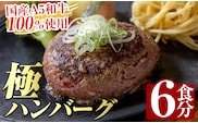 a940 生食感ハンバーグ！やまさきの焼肉A5ランク極ハンバーグ150g×6袋(合計900g)【やまさき】国産 肉 牛 牛肉 総菜 冷凍ハンバーグ おかず 簡単 冷凍 個包装 小分け 一人暮らし 牛100%