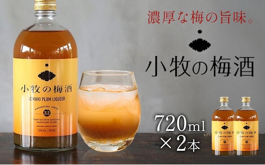 小牧の梅酒 720ml×2本 株式会社 堀之内俊雄商店《30日以内に出荷予定(土日祝除く)》鹿児島県 さつま町 ウメ うめ プレゼント お取り寄せ 送料無料---stm-hnu-7-1440ml---