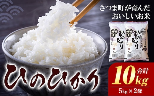お米 白米 ひのひかり 5kg×2袋 有限会社 谷口商店 《30日以内出荷予定(土日祝除く)》鹿児島県 鹿児島県産 さつま町 白米 精米 ごはん---stm-tng-8-10kg---