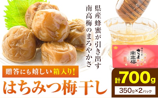 梅干し はちみつ 漬け うめぼし 箱入り 計700g (350g×2パック) 農事組合法人 梅香丘《30日以内に出荷予定(土日祝除く)》鹿児島県 さつま町 送料無料 梅 うめ ウメボシ ご飯 ご飯のお供 お取り寄せ---stm-umk-13-700g---