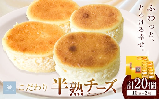 半熟チーズケーキ 計20個(10個×2箱) こだわり半熟チーズ 菓心 徳丸屋《30日以内に出荷予定(土日祝除く)》 鹿児島県 さつま町 冷凍 スイーツ 洋菓子 デザート おやつ 濃厚 なめらか ご褒美 お取り寄せ---stm-tmr-1-20p---