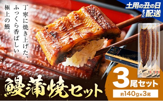 【土用の丑の日】 鰻 うなぎ 蒲焼き 3尾 (1尾約140g) タレ 山椒 付き 株式会社薩摩川内鰻《7月中旬-7月下旬頃出荷》鹿児島県 さつま町 送料無料 ウナギ 蒲焼 かば焼き 丑の日 うなぎ お取り寄せ グルメ---stm-ung-22-do3sin---