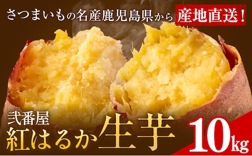 紅はるか サツマイモ 芋 10kg サイズ混合 2L-2S 弐番屋《11月上旬-2月中旬頃出荷》鹿児島県 さつま町 送料無料 さつまいも イモ 野菜 スイーツ お取り寄せグルメ---stm-nbn-1-10kg---