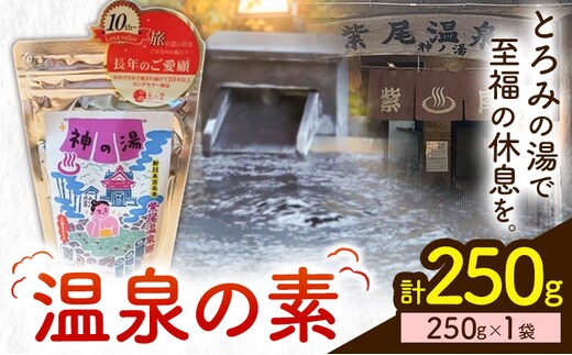 温泉の素 神の湯 紫尾温泉 250g×1袋《30日以内に出荷予定(土日祝除く)》鹿児島県 さつま町 温泉 紫尾温泉 入浴剤---stm-kys-3-250g---