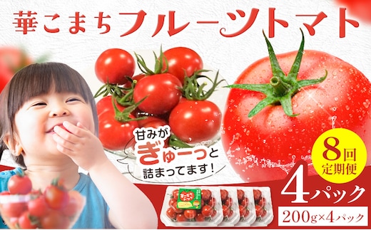 【8回定期便】トマト 華こまち フルーツトマト 200g×4パック ×8回 吉祥庵園芸《11月上旬-6月上旬頃出荷》鹿児島県 さつま町 野菜 トマト お取り寄せ---stm-eng-4-mo8---