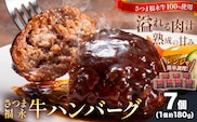 さつま福永牛 ハンバーグ 7個 個包装 福永畜産《30日以内に出荷予定(土日祝除く)》鹿児島県 さつま町 和牛 福永牛 牛 牛肉 ハンバーグ---stm-hng-19-7k---