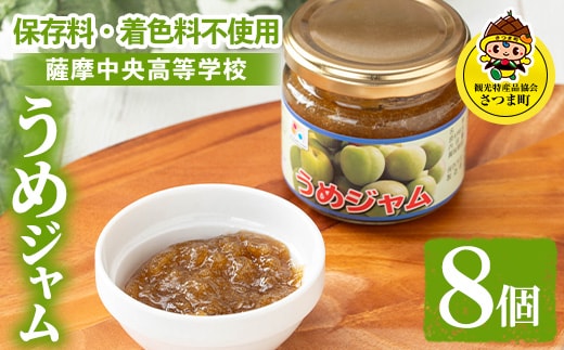 s714 うめジャム(150g×8個) 鹿児島 加工食品 果物 詰め合わせ 梅 うめ ハンドメイド ジャム ギフト 手作り 【一社)さつま町観光特産品協会】