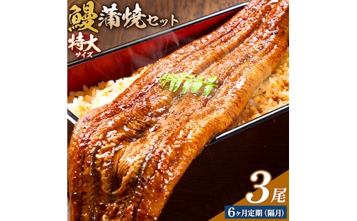 ＼特大サイズ／ 鹿児島県産 鰻蒲焼真空セット！ 3尾 隔月6回定期便 タレ・山椒付！ 株式会社薩摩川内鰻 《お申込みの翌月出荷》 鹿児島県 さつま町 ウナギ 丑の日 うなぎ 刻み グルメ 特大 鰻 蒲焼 真空---stm-ung-17-ev2mo6---