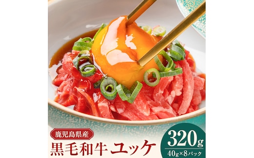 鹿児島県産黒毛和牛ユッケ 320g 40g×8パック 株式会社カミチク《90日以内に出荷予定(土日祝除く)》鹿児島県 さつま町 鹿児島県産 黒毛和牛 ユッケ 生食用 小分け タレ付き---stm-kmc-4-8p---