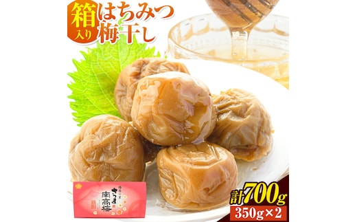 梅干し はちみつ 漬け うめぼし 箱入り 計700g (350g×2パック) 農事組合法人 梅香丘《30日以内に出荷予定(土日祝除く)》鹿児島県 さつま町 送料無料 梅 うめ ウメボシ ご飯 ご飯のお供 お取り寄せ---stm-umk-13-700g---