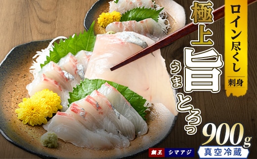 【お刺身用】ロイン2種詰め合わせ 約900g 切って盛るだけ ロイン 鯛王4節 シマアジ4節 届いてすぐに食べれる 長島町 冷蔵 ふるさと納税 【JFA】jfa-7137