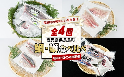 ＜定期便・毎月発送全4回＞ 長島町自慢のお魚定期便(ロイン) 全4回 nagashima-1515