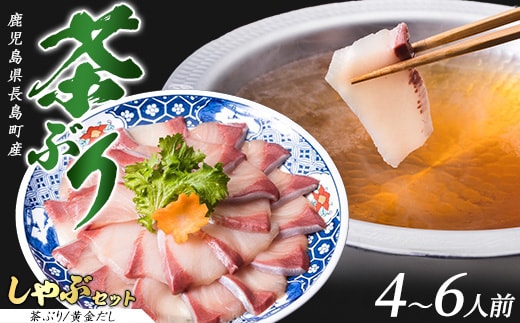 <鹿児島県長島町産> 茶ぶりのどん薩摩の黄金出汁 しゃぶしゃぶセット（4～6人前）【株式会社 Never Land】never-7264