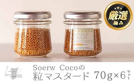 【0154213a】Soerw Cocoの粒マスタード(70g×6セット) 調味料 からし 料理 【Food＆SpiceSoerwCoco】