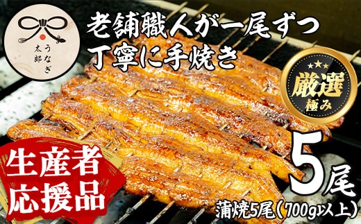 【0653721a-om】【生産者応援品】鹿児島県産東串良町のうなぎ蒲焼(5尾・計700g以上・秘伝のタレ付き)＆きざみ鰻セット 蒲焼セット 蒲焼長焼 ウナギ 鰻 蒲焼き 国産うなぎ 国産 九州産 鹿児島 鹿児島県産 高級 たれ さんしょう 【うなぎ太郎】