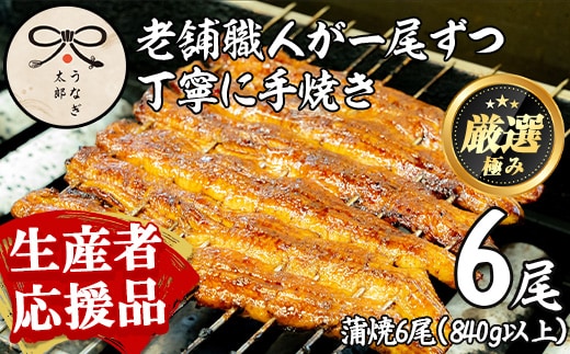 【0783712a-om】【生産者応援品】鹿児島県産東串良町のうなぎ蒲焼(6尾・計840g以上・秘伝のタレ付き)＆きざみ鰻セット うなぎ 高級 ウナギ 鰻 国産 蒲焼 蒲焼き たれ 鹿児島 【うなぎ太郎】