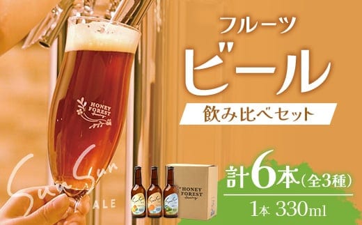 SunSunALE 【定番2種＋辺塚だいだい飲み比べ6本セット】|柑橘 たんかん 季節のみかん 辺塚だいだい 手作り はちみつ 南大隅町 人気 ビール（BG704）