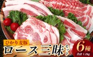 鹿児島県産 ひかり麦豚 ロース三昧セット6種類 （200g×6パック）計1.2kg トレーなし 冷凍 HM-12 | 精肉 肉 お肉 にく 豚肉 ロース肉 ロース 肩ロース 真空冷凍 新鮮 小分け 産地直送 鹿児島県 南大隅町 ひかり麦豚直売所