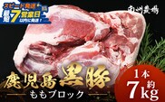 【スピード発送】【南大隅町限定】かごしま黒豚 ももブロック（約7.0kg）NS-5｜鹿児島県 南大隅町