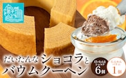 【2026年3月中旬から発送】 だいたんな！恋するショコラ & バウムセット(だいたんなショコラ6個＋≪極≫たんかんバウム）SH-4| 辺塚だいだい ソース ムース チョコレート  スイーツ フルーツ プリン バームクーヘン  焼き菓子 洋菓子 手作り プレゼント 鹿児島県 南大隅町 31℃LINE花子