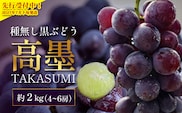 【2027年先行予約・数量限定】本土最南端のぶどう 高墨 約2kg(4～6房）種無し TE-2｜鹿児島県 南大隅町