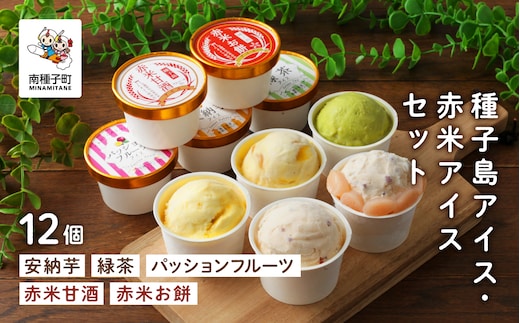 種子島アイス・赤米アイスセット12個【乳化剤・安定剤不使用】