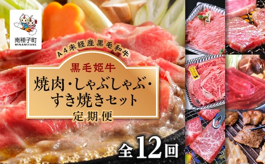 【定期便】焼肉・しゃぶしゃぶ・すき焼きセット（全12回）