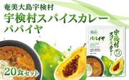 【ご当地カレー】宇検村 スパイス カレー パパイヤ 【20食セット】 本格 レトルト カレー しらす 奄美大島 鹿児島県 宇検村 奄美大島