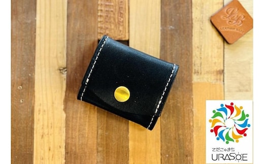 【レザーベース】コインケース（ブラック）