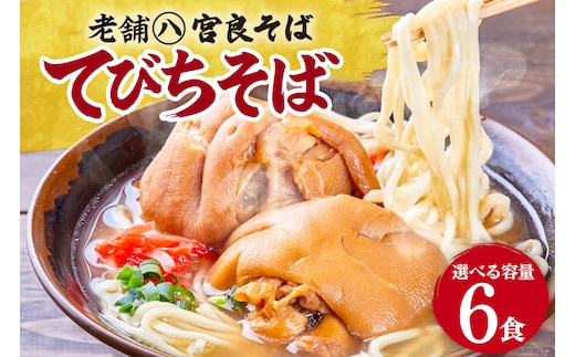 てびちそば（６食）生麺タイプ 特製スープ付き｜沖縄そば【宮良そば】