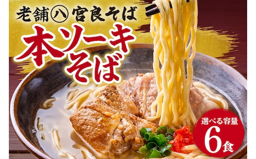 本ソーキそば（６食）生麺タイプ 特製スープ付き｜沖縄そば【宮良そば】