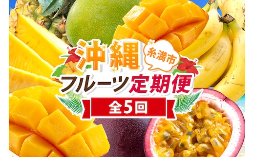 【定期便全5回】沖縄 フルーツ 定期便 5回 パッションフルーツ 沖縄産パイナップル パイン マンゴー キーツマンゴー バナナ フルーツ定期便 旬 フルーツ 果物 くだもの 沖縄マンゴー 定期便 季節の果物 産地直送 沖縄県 糸満市 【 先行予約 2026年 発送 】 178-13