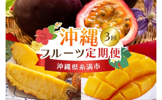 【定期便全3回】沖縄 フルーツ 定期便 3回 パッションフルーツ 沖縄産パイナップル パイン マンゴー フルーツ定期便 果物 パイナップル 沖縄マンゴー 沖縄 夏 旬 フルーツ くだもの 定期便 3か月 3カ月 沖縄県 糸満市 【 先行予約 2026年 発送 】 178-5