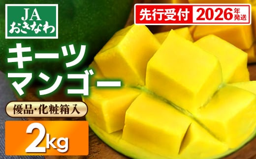 【化粧箱入】【先行受付・2026年発送】JAおきなわの産直キーツマンゴー 約2kg【優品】- 先行予約 沖縄 産地直送 季節の果物 旬の味覚 贈り物 ギフト プレゼント 沖縄県 八重瀬町