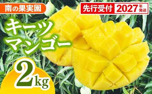 【先行受付】【2027年発送】南の果実園 キーツマンゴー 2kg（2～4玉）- 先行予約 沖縄 産地直送 南国フルーツ 旬の味覚 沖縄県産 国産マンゴー 希少種 季節の果物 沖縄県 八重瀬町