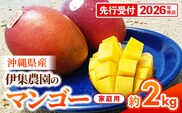 【先行受付】【2026年発送】伊集農園  沖縄県産マンゴー ご家庭用 約2kg - 先行予約 沖縄 産地直送 南国フルーツ 旬の味覚 家庭用 2キロ オススメ 沖縄県 八重瀬町