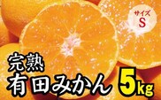 【2022年秋以降発送予約分】【農家直送】完熟有田みかんSサイズ　約5kg  有機質肥料100%　 サイズ混合　※2022年11月上旬より順次発送予定（お届け日指定不可）